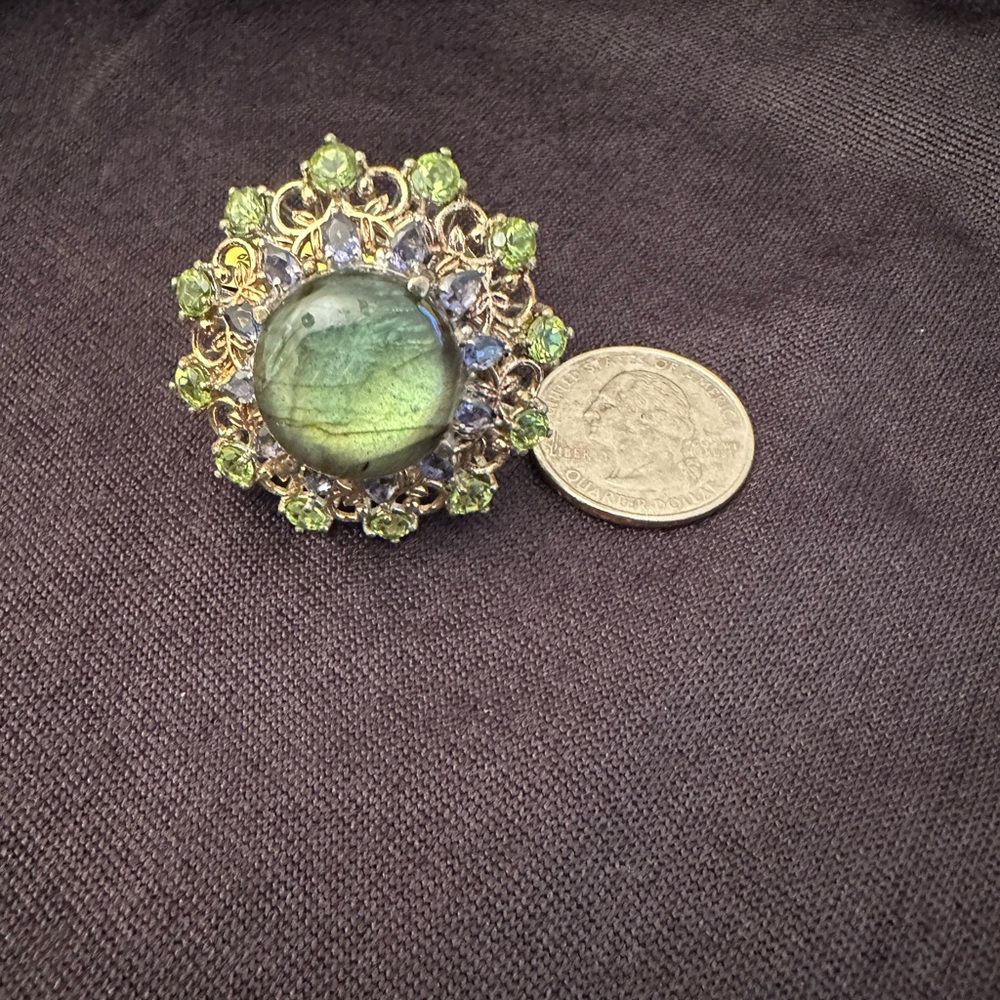 925 Multi-Gemstone Statement Ring - image 6